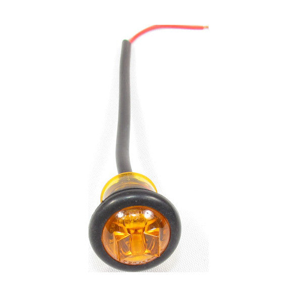 Fortpro 3/4 Inch Round Clearance Marker LED Light - 1 LED Ultra Bright for Truck, Trailer, RV & Off-Road Vehicles - Waterproof & Durable for Outdoor Use