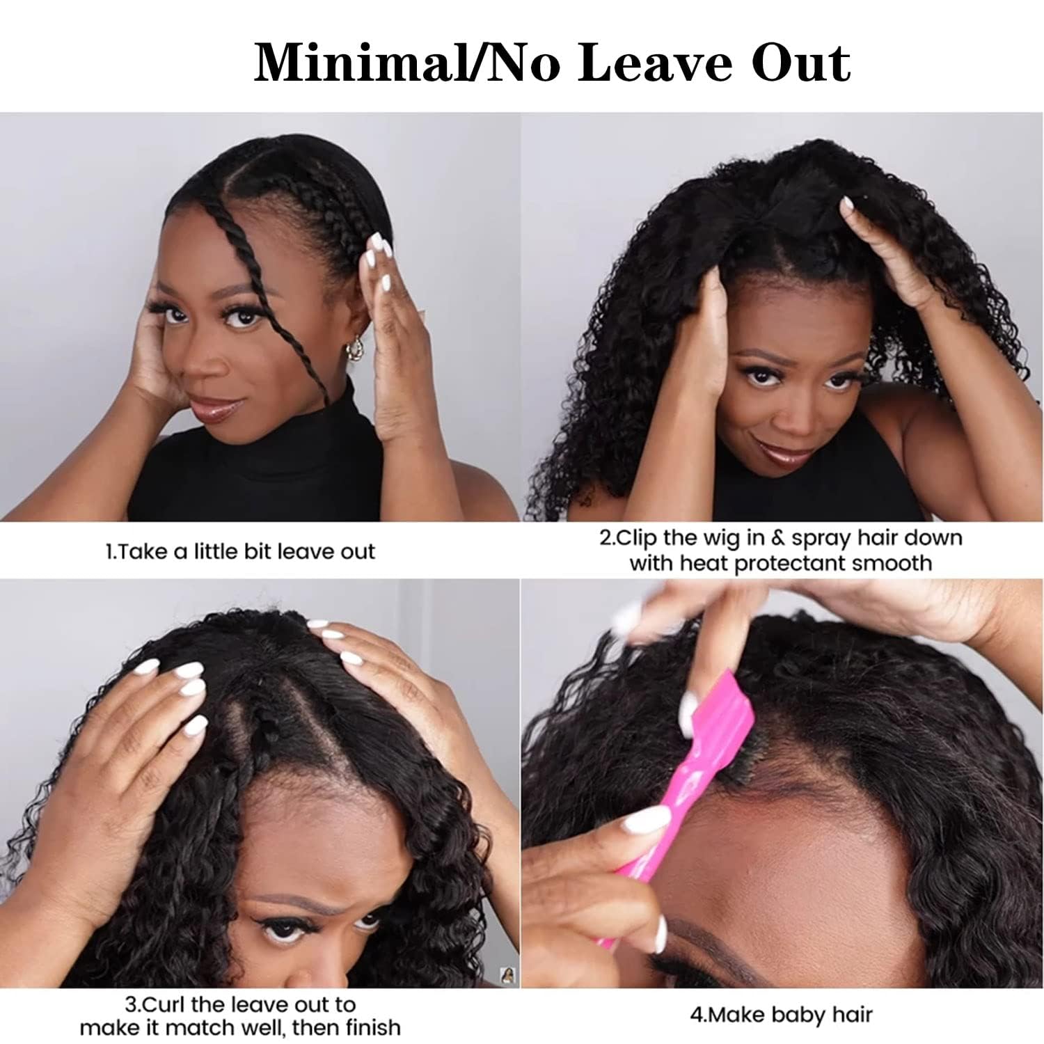 ISEE V Part Human Hair Afro Curly Glueless Clip-In Half Wig for Black Women - 180% Density Kinky Curly Thin Part U Part Wig 16 Inch Natural Color | Perfect for Daily Wear, Special Occasions & Protective Styling