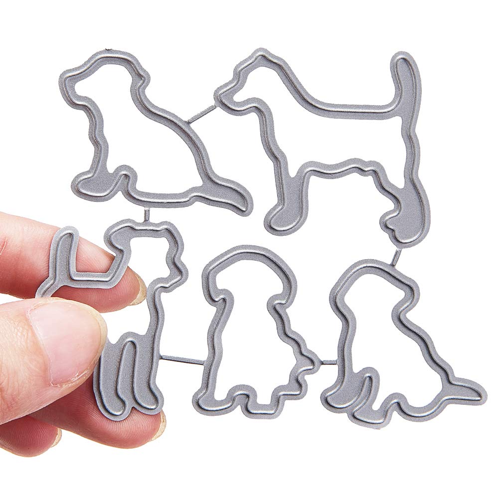 GORGECRAFT 3pcs Metal Cutting Dies Set - Dog Bone & Paw Print Carbon Steel Embossing Stencils for DIY Scrapbooking, Card Making, Photo Albums | Perfect for Pet Lovers Crafting & Paper Art Projects