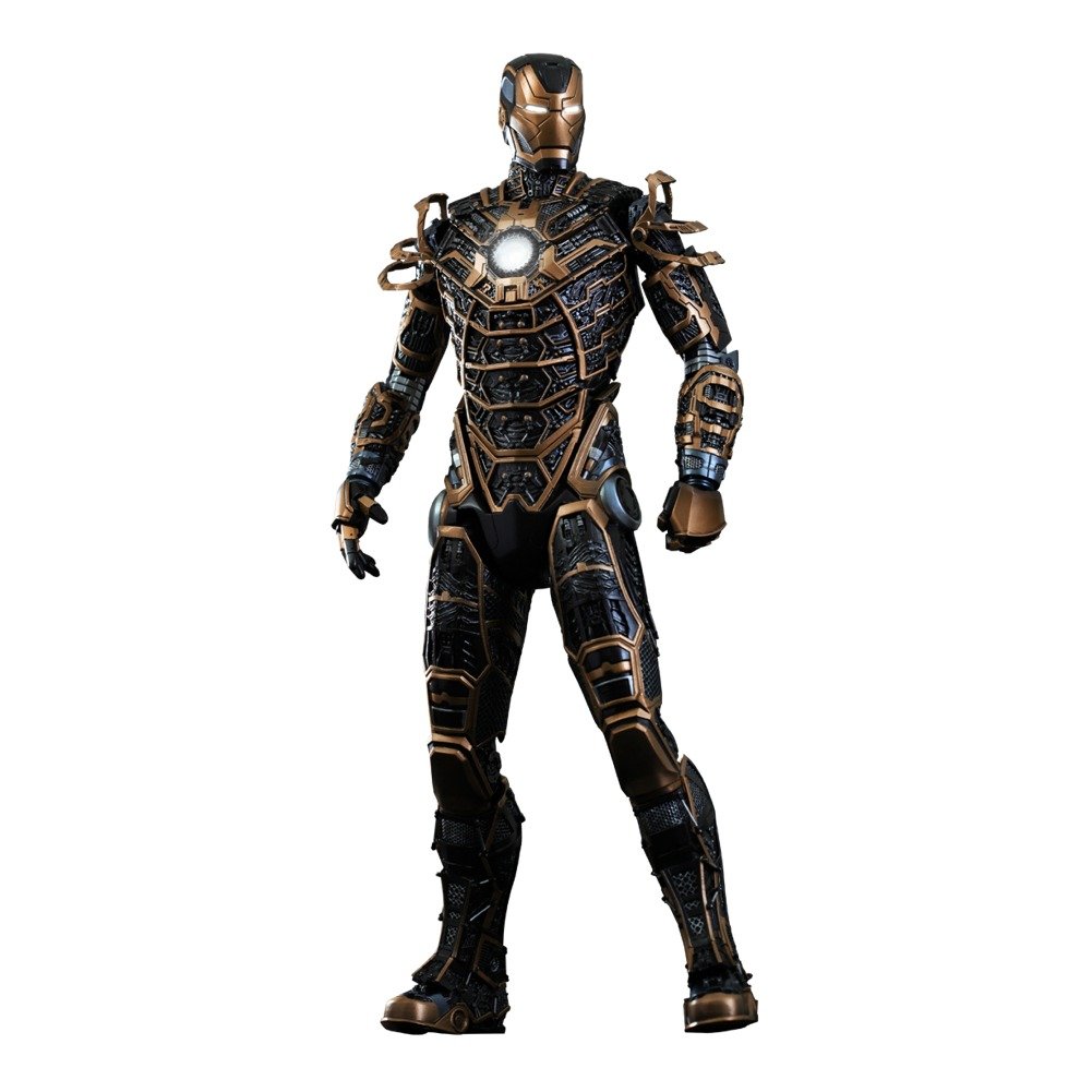 Hot Toys Iron Man Mark 41 Bones 1/6 Scale Collectible Action Figure - Movie Masterpiece from Iron Man 3 | Perfect for Marvel Fans, Display Collections & Superhero Decor