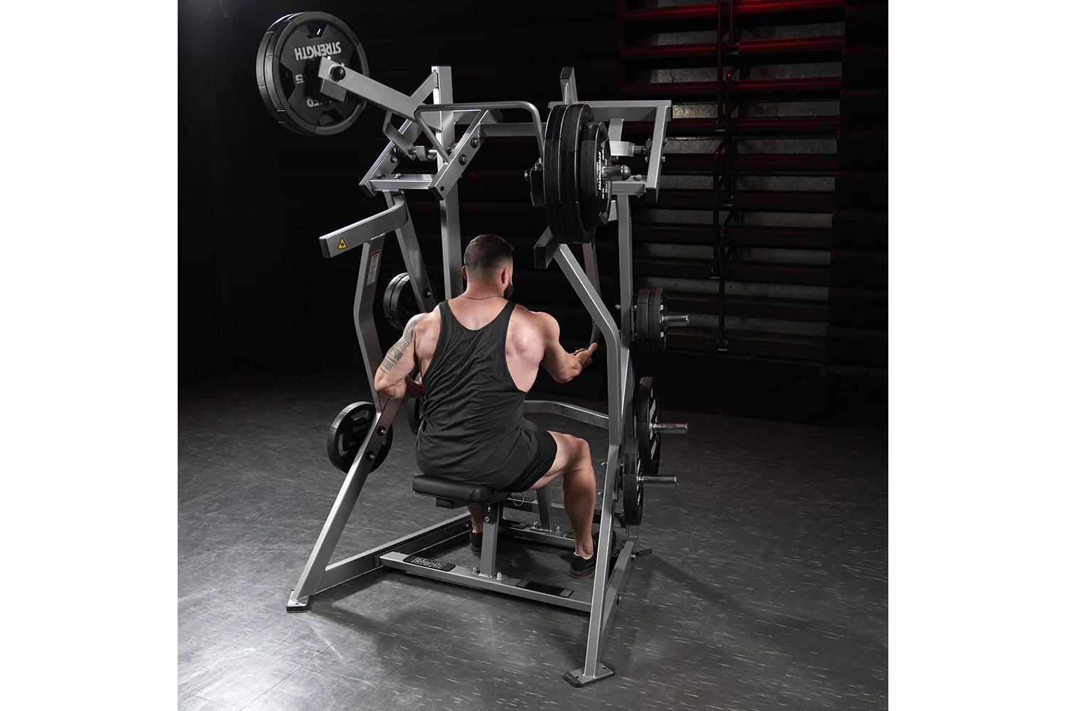 Hammer Strength Plate Loaded Iso-Lateral Row Machine for Home & Commercial Gym - Build Back Muscles with Adjustable Weight Training Equipment