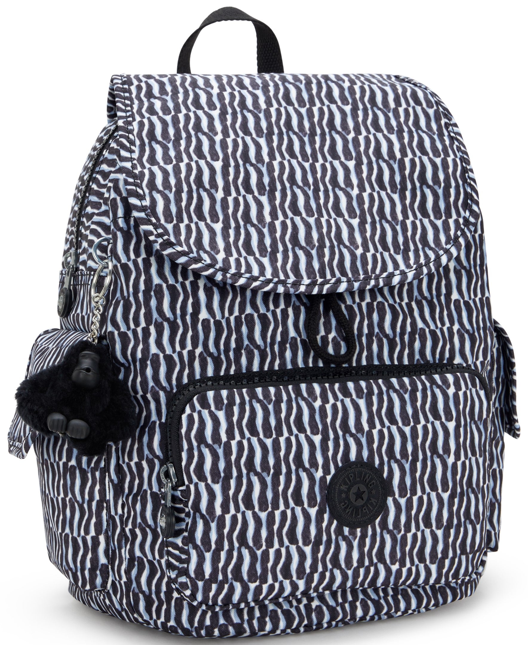 Kipling City Pack Small Printed Backpack - Lightweight Travel Daypack for Women & Teens - Perfect for School, Work, Vacation & Daily Use (Holiday Waves Design)