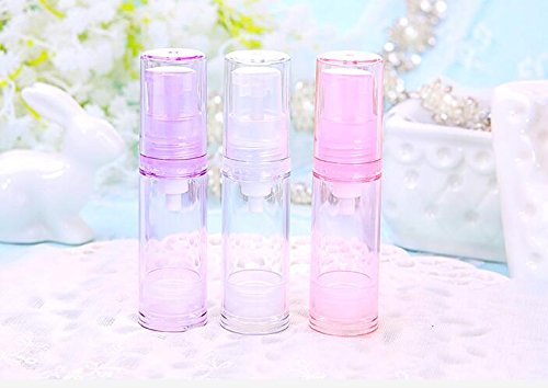 5ml Refillable Airless Vacuum Pump Bottle - Purple Plastic Cosmetic Container for Cream, Lotion & Makeup | Travel-Friendly Toiletries Solution for Skincare, Haircare & Beauty Products | Perfect for Home, Gym & Travel Use