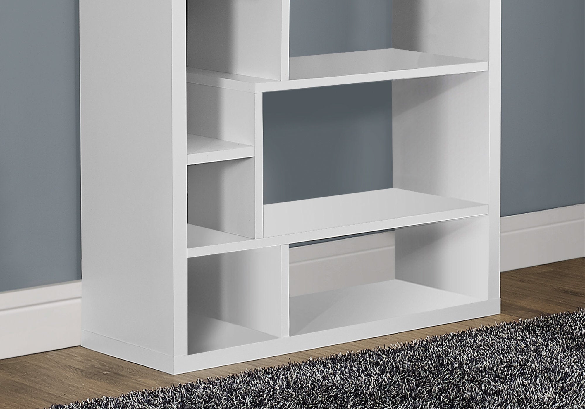 72H White Bookcase - Modern Bookshelf for Living Room, Bedroom & Office - Sturdy Storage for Books, Decor & Essentials