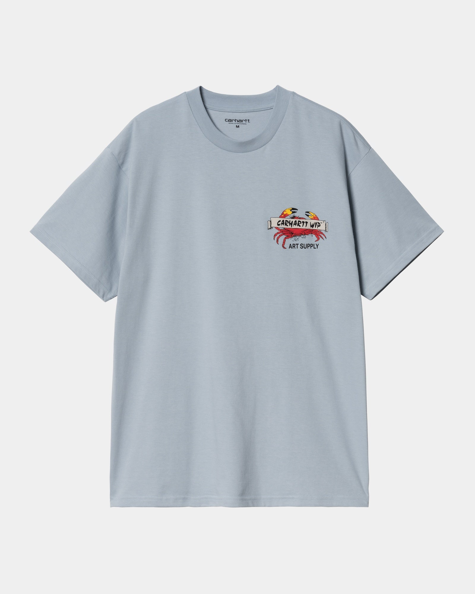 Crab Paint Graphic T-Shirt | Frosted Blue Color | Casual Wear for Beach Outings & Summer Parties