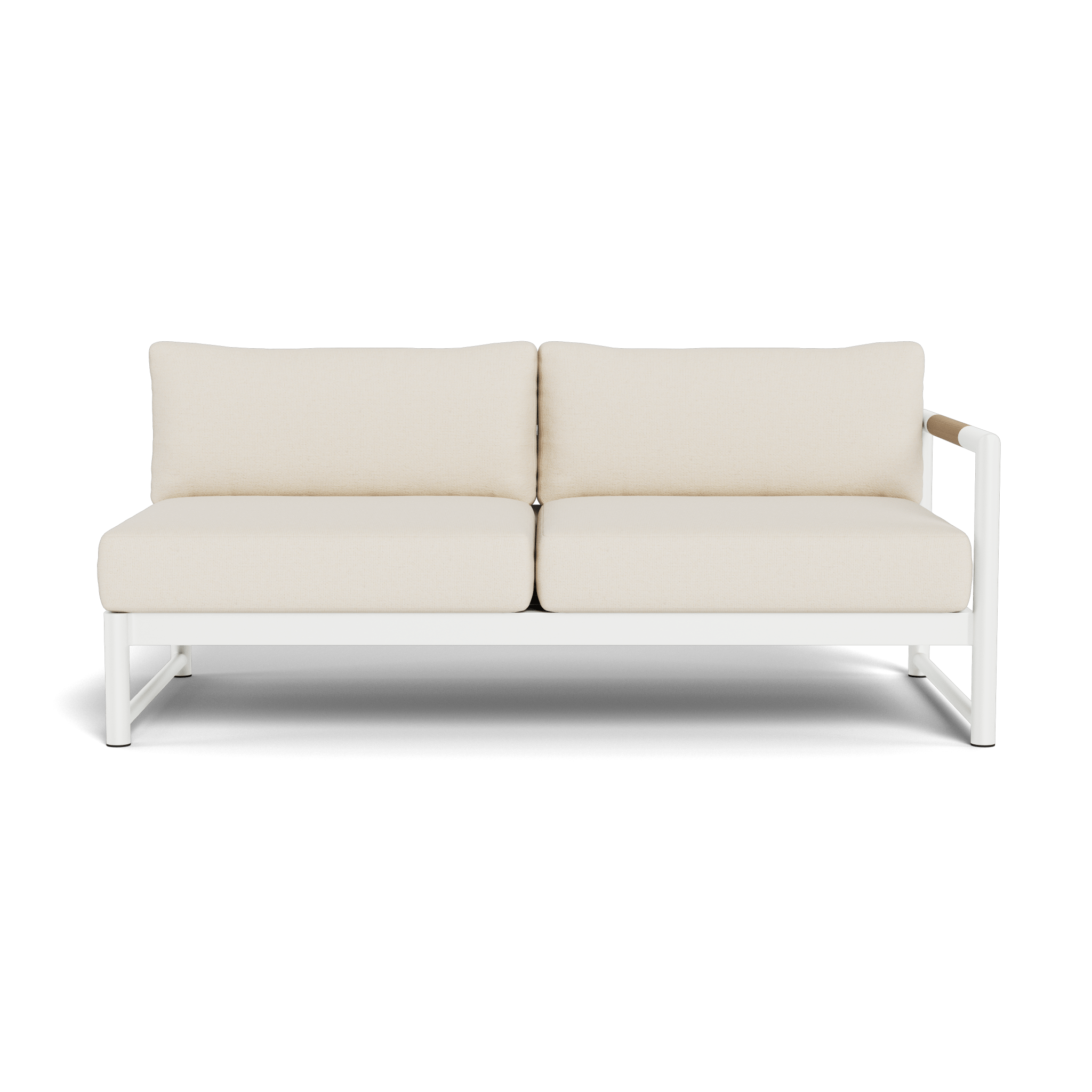 Breeze XL Aluminum 2-Seat Patio Loveseat with Right Arm - Perfect for Outdoor Garden, Balcony, and Poolside Relaxation