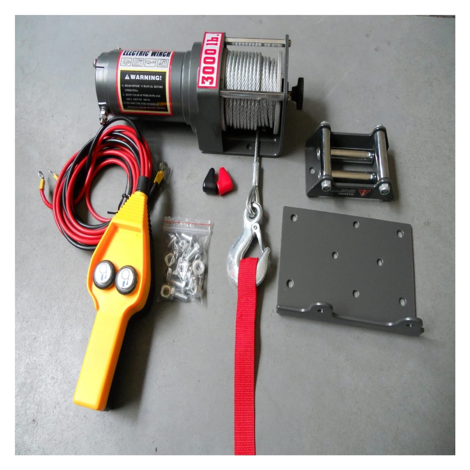 GIXAA 3000lbs Portable Electric Winch - Heavy Duty Off-Road Tractor Winch for Fast Towing & Recovery | Perfect for Trucks, ATVs, Trailers & Outdoor Adventures
