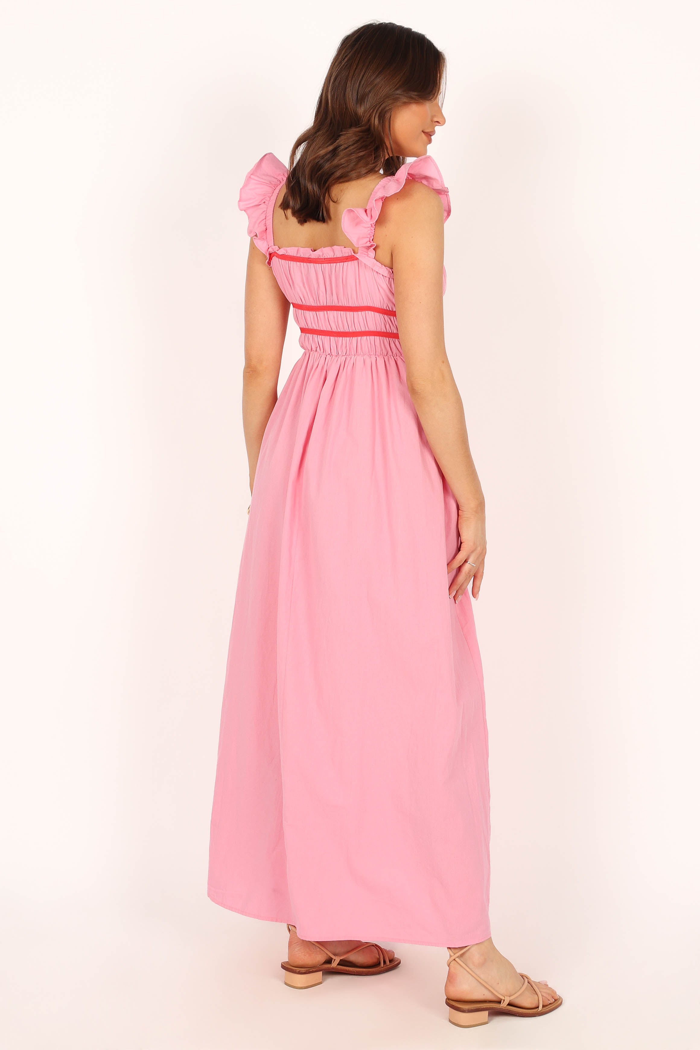 Becky Maxi Dress for Women - Flowy Pink Long Dress for Summer, Beach, and Casual Wear | Elegant and Comfortable