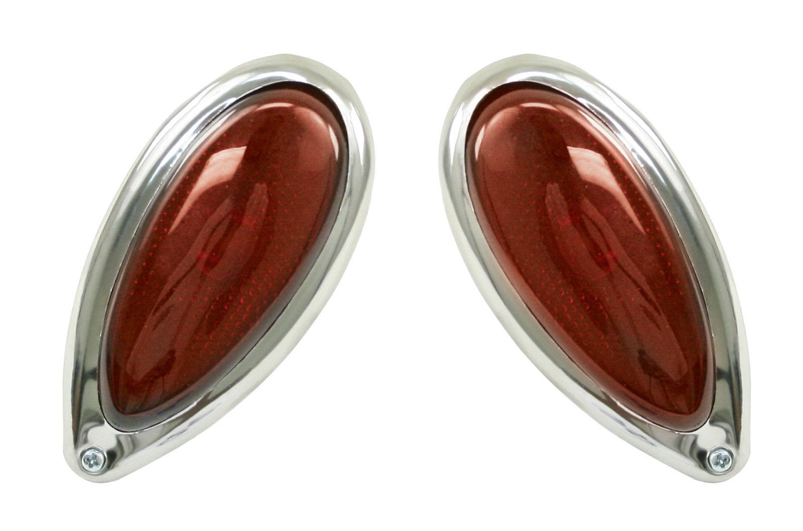 Red Teardrop Tail Lights Pair - LED Brake Lights for Cars, Trucks & SUVs - Waterproof & Durable for Night Driving & Safety