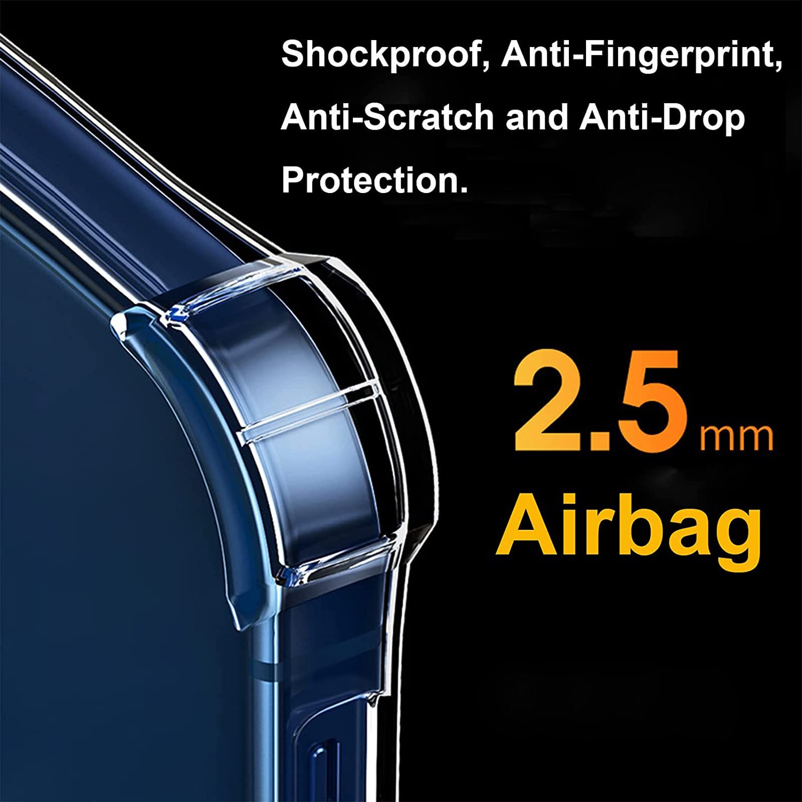 Crystal Clear Shockproof Slim Soft TPU Bumper Case for Apple iPhone 13 Pro (6.1 inch) - Screen & Camera Protection, Wireless Charging Compatible - Perfect for Daily Use, Travel & Outdoor Activities