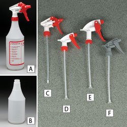Tolco #120119 24OZ Round Spray Bottle - Heavy Duty Plastic Refillable Sprayer for Cleaning, Gardening & Hair Care - Perfect for Home, Office & Outdoor Use