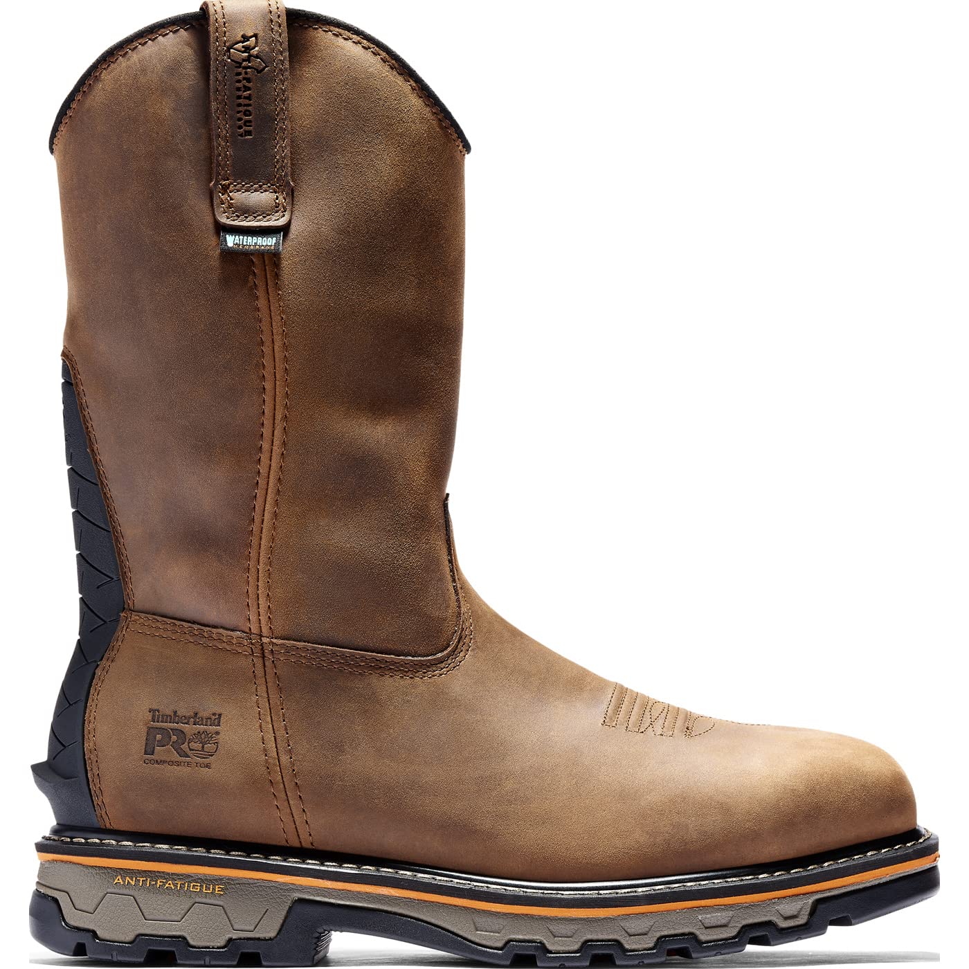 Timberland PRO Men's Pull-On Steel Toe Work Boots - Waterproof & Slip-Resistant for Construction, Industrial & Outdoor Work