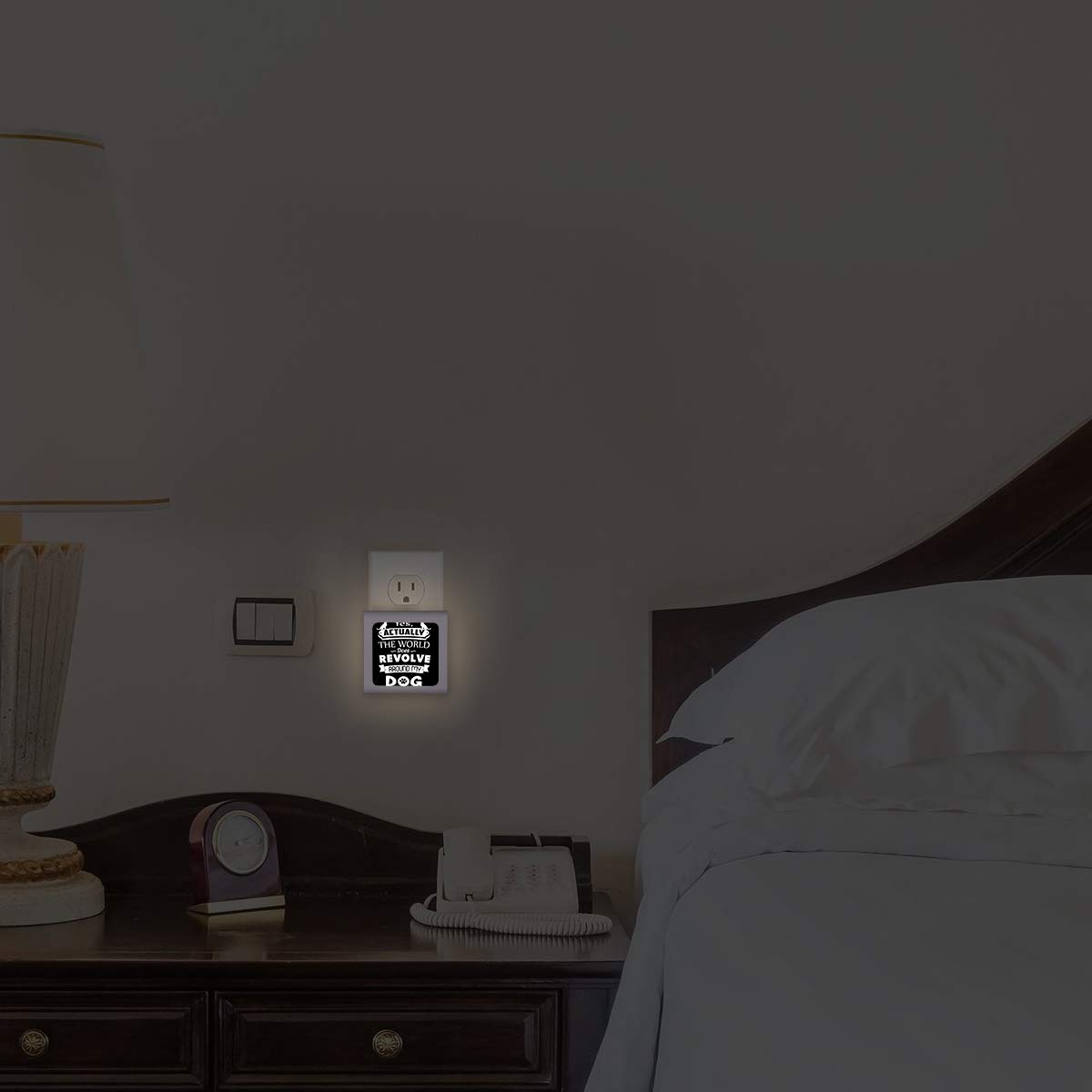 Dimmable LED Night Light with Auto On/Off Sensor, Adjustable Brightness & Warm White Light - Perfect for Bathroom, Hallway, Nursery, Bedroom & Kids Room - Energy Saving Plug-in Nightlight for Home Safety & Convenience