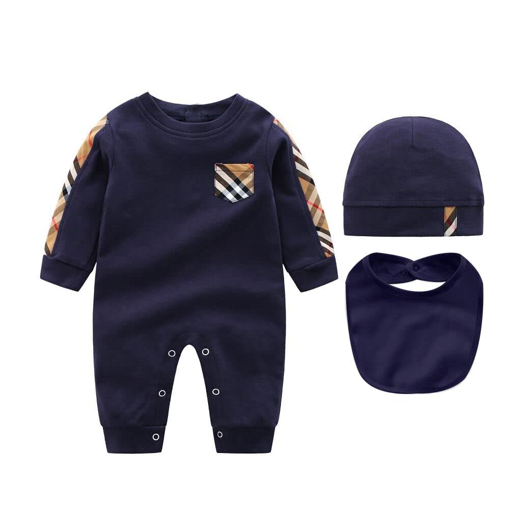 Newborn Baby Boy Girl Long Sleeve Romper Onesie Outfits - Soft Cotton Infant Bodysuit Jumpsuit for Playtime, Photo Shoots & Daily Wear
