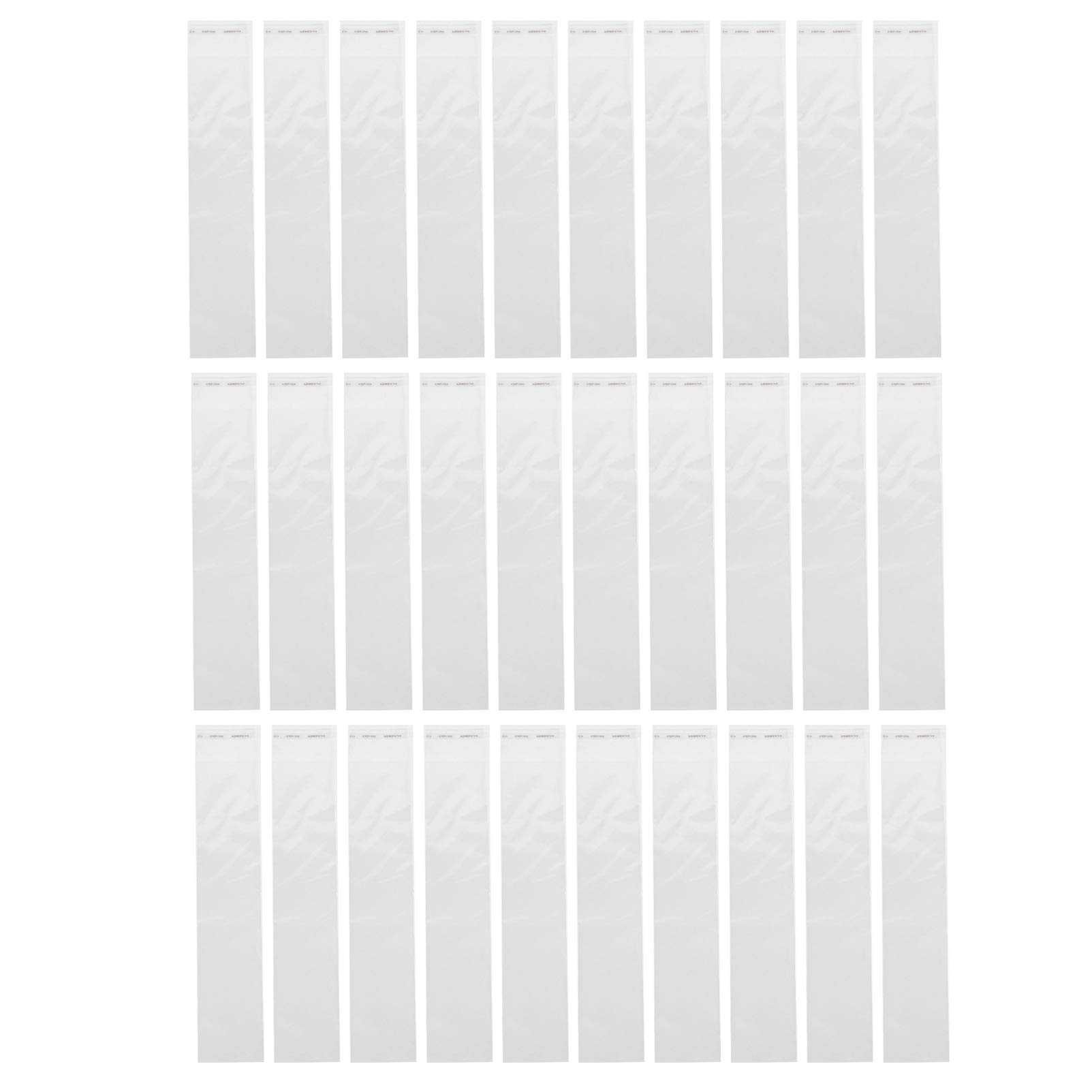 500pcs Self-Adhesive Plastic Bags - Clear OPP Pouch for Candy, Cookies, Bakery & Straws Packaging | Resealable Long Strip Bags for Parties, Gifts & Snack Storage