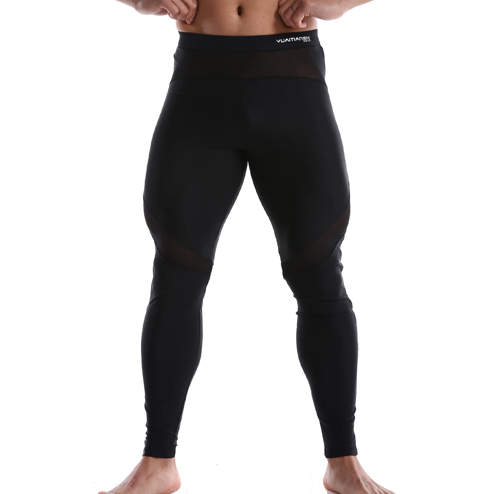 **Men's Active Compression Leggings - Workout Pants for Running, Gym & Fitness - Moisture-Wicking Sports Tights with Breathable Fabric (Perfect for Yoga, Training & Casual Wear)**