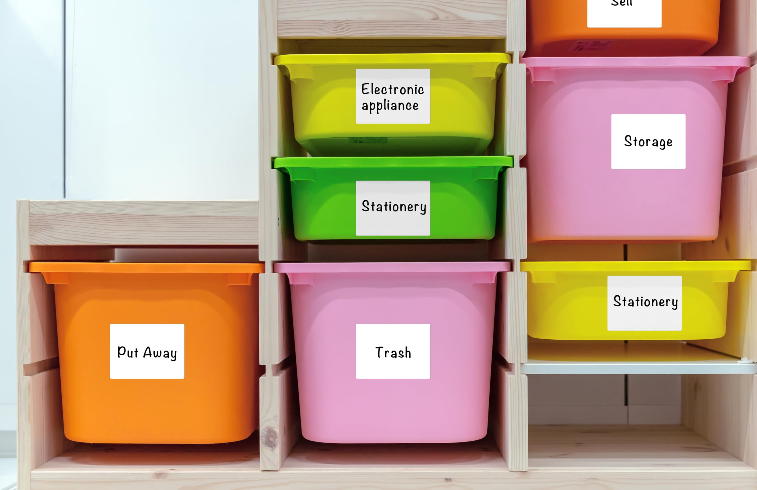 160 Pcs Removable Storage Bin Labels - 6x4 Inch Tear-Resistant Matte White Blank Box Labels for Home, School & Business Organization | No Residue | Perfect for Pantry, Garage & Office Storage Solutions