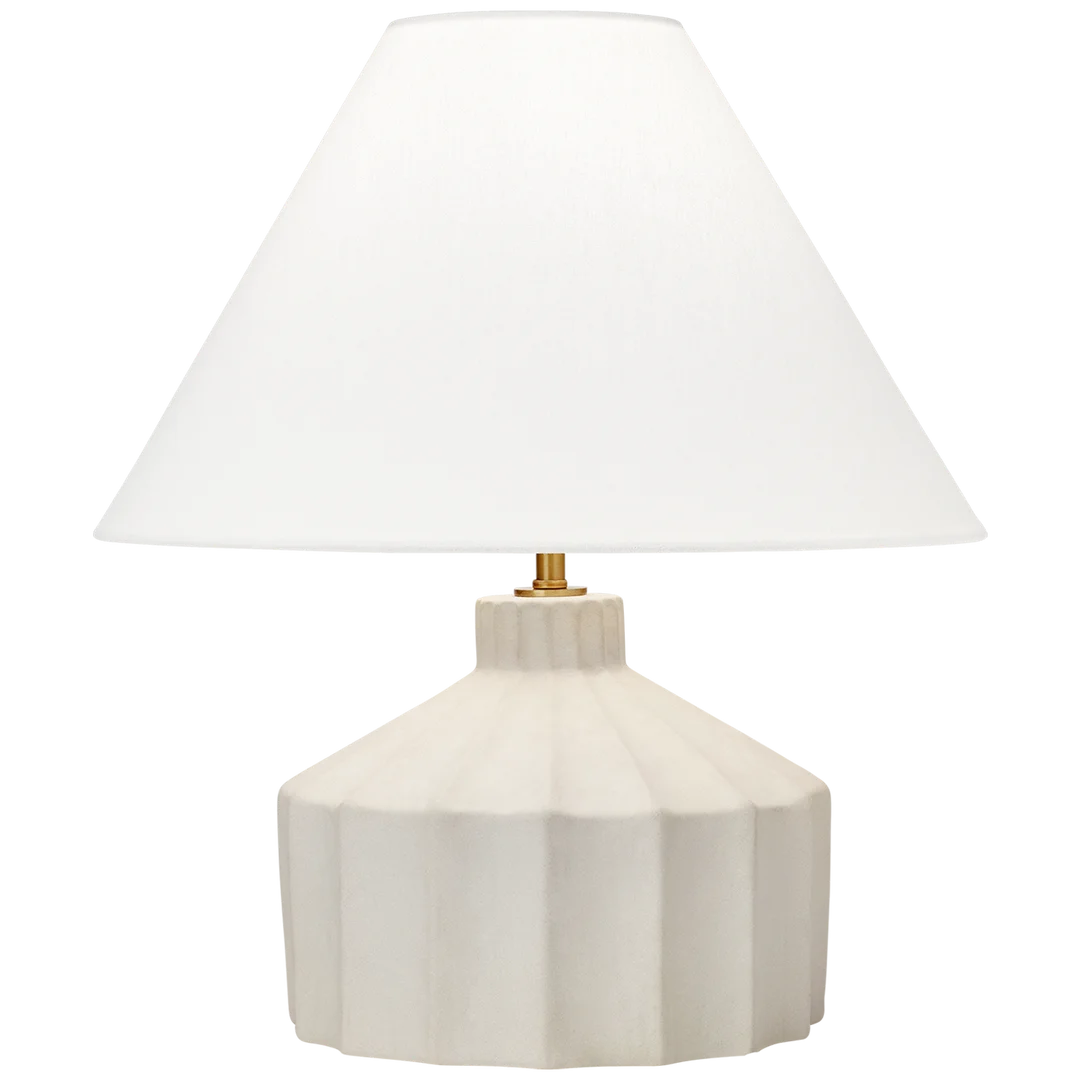Santa Fe Table Lamp - Modern Southwestern Style Nightstand Lamp for Bedroom, Living Room & Office - Warm White LED Light with Wood Base & Fabric Shade