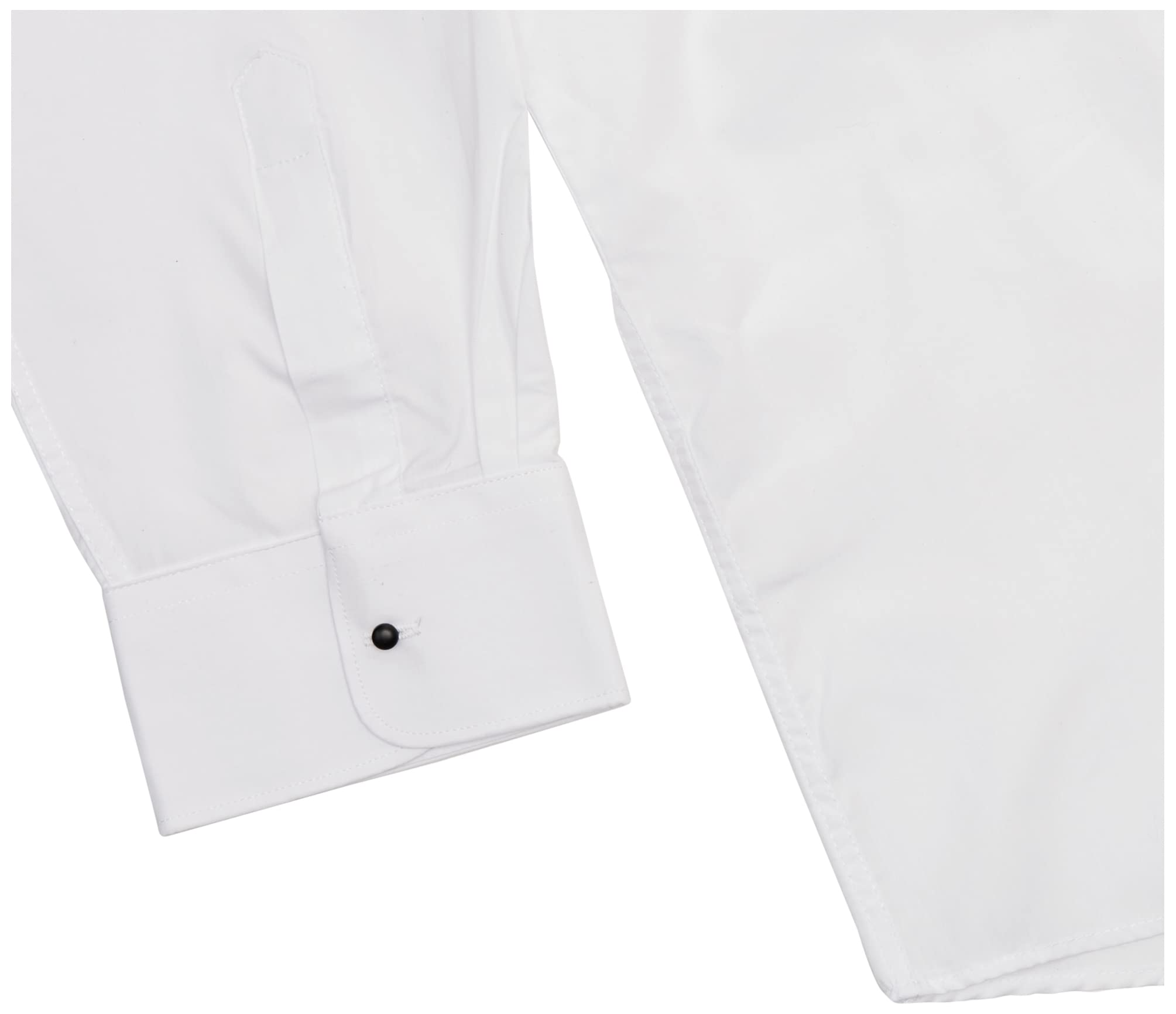 Men's White Tuxedo Shirt with Laydown Collar & 1/4