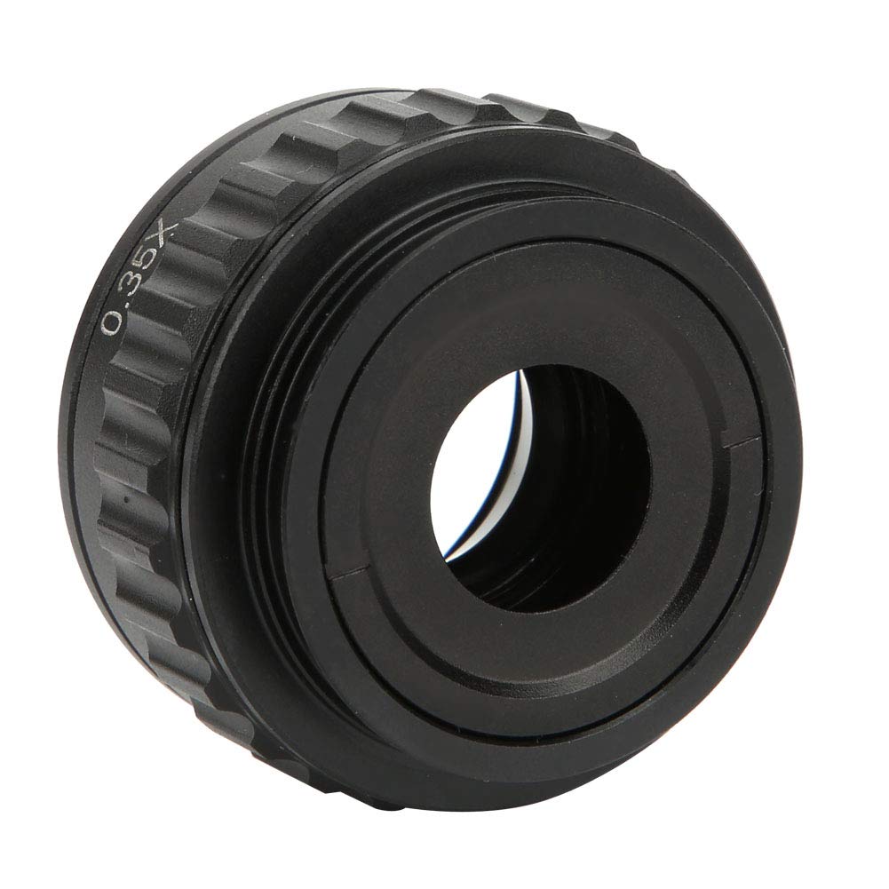 Estink 0.35X Microscope Adapter for CTV Cameras - Metal Eyepiece Lens Mount with Optical Glass for Trinocular Stereo Microscopes | Perfect for Lab Research, Jewelry Inspection & Electronics Repair