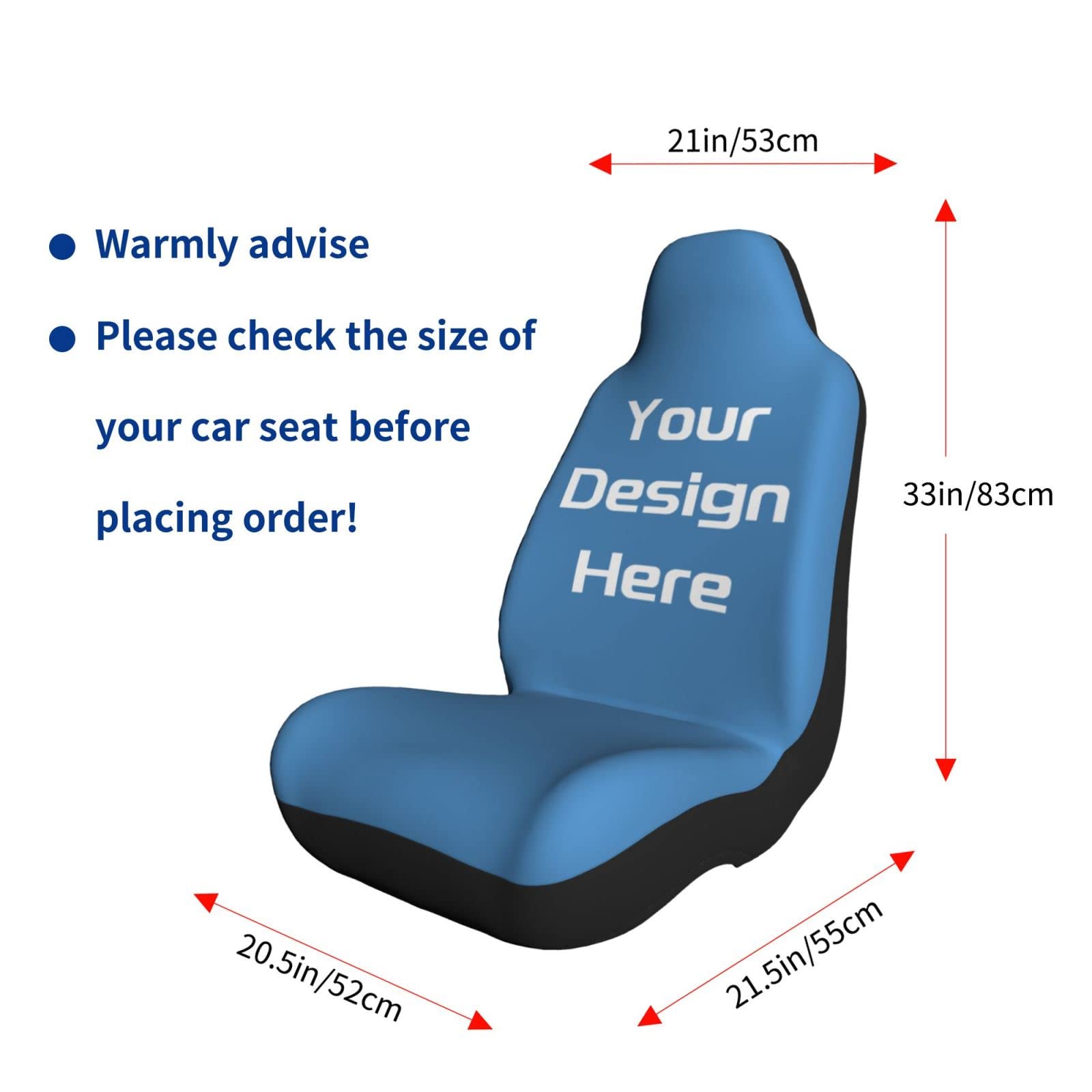 **Custom Personalized Car Seat Covers with Photo – Universal 2-Piece Set for Cars, Trucks & SUVs – Durable & Stylish for Daily Commute, Road Trips & Family Travel**