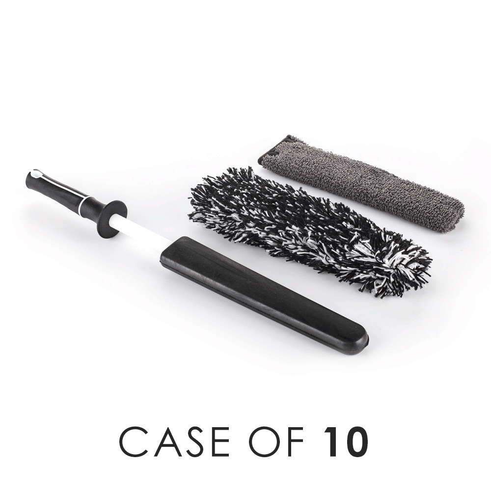 Heavy Duty Wheel Brush Kit with Case - Perfect for Car Detailing, Wheel Cleaning, and Auto Maintenance