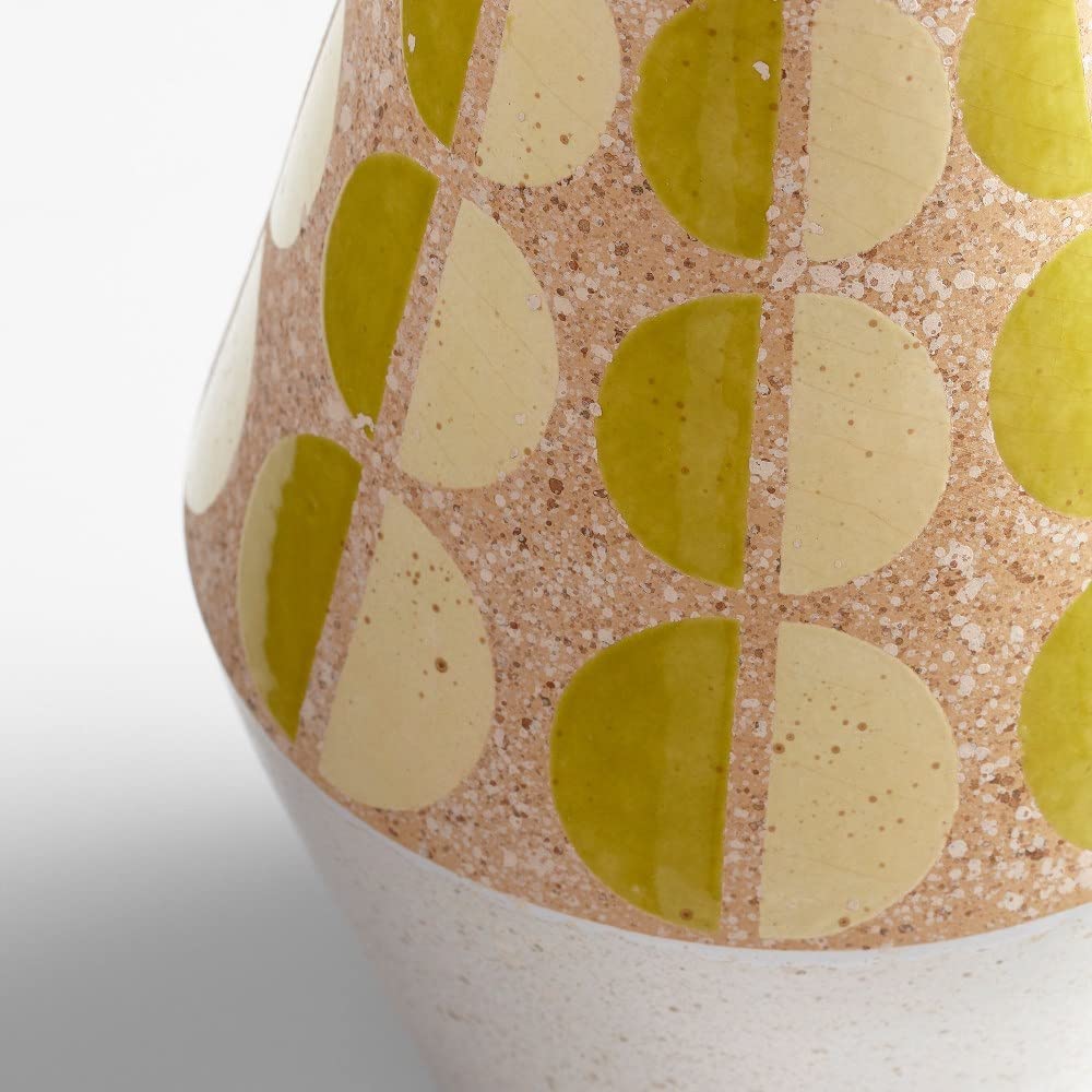 Ruins Vase - 7 Inches Wide x 14 Inches Tall - Modern Ceramic Home Decor for Living Room, Dining Table & Office Desk