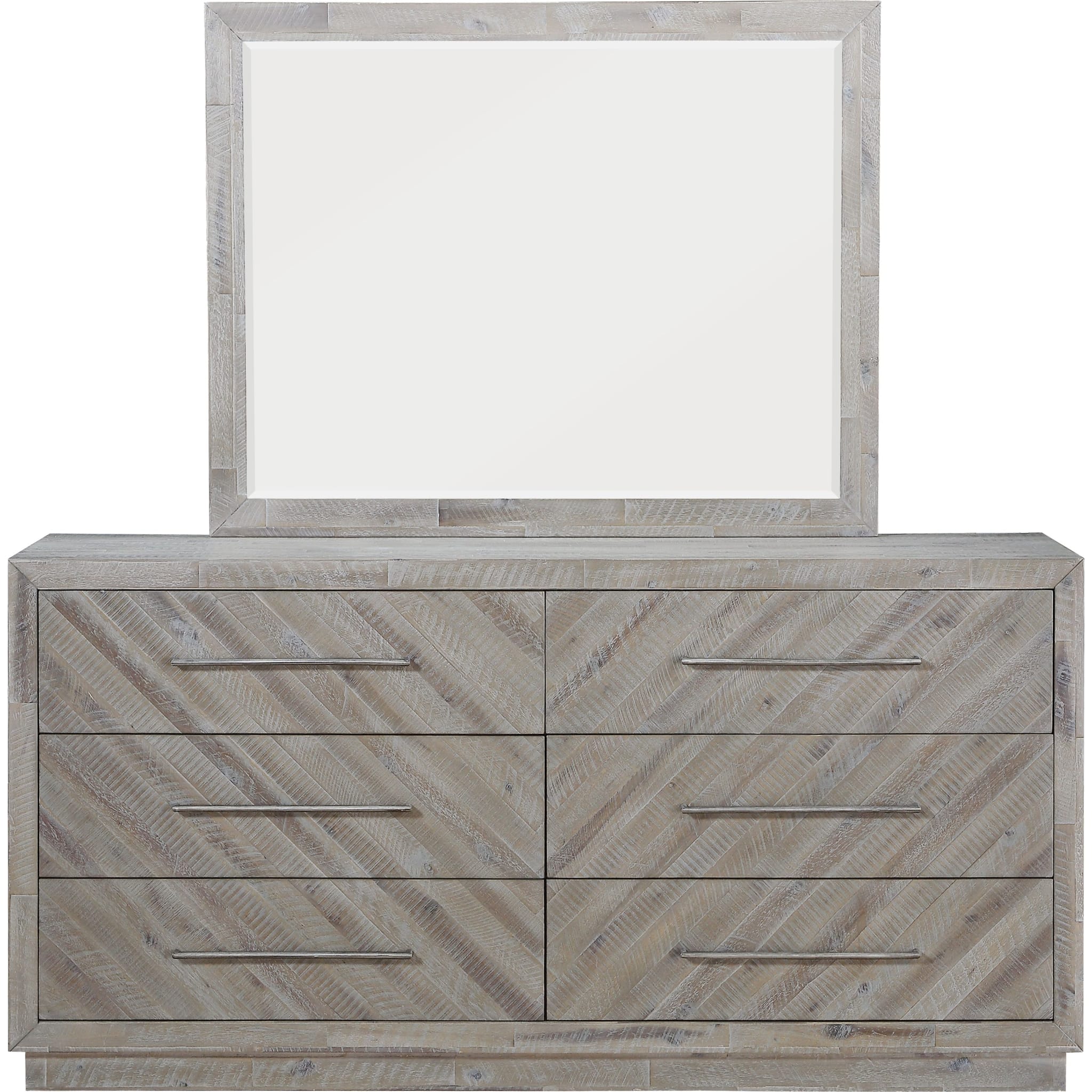 Alexandra Solid Wood Six Drawer Dresser in Rustic Latte - Vintage Style Bedroom Furniture for Master Bedroom & Guest Room (2024)