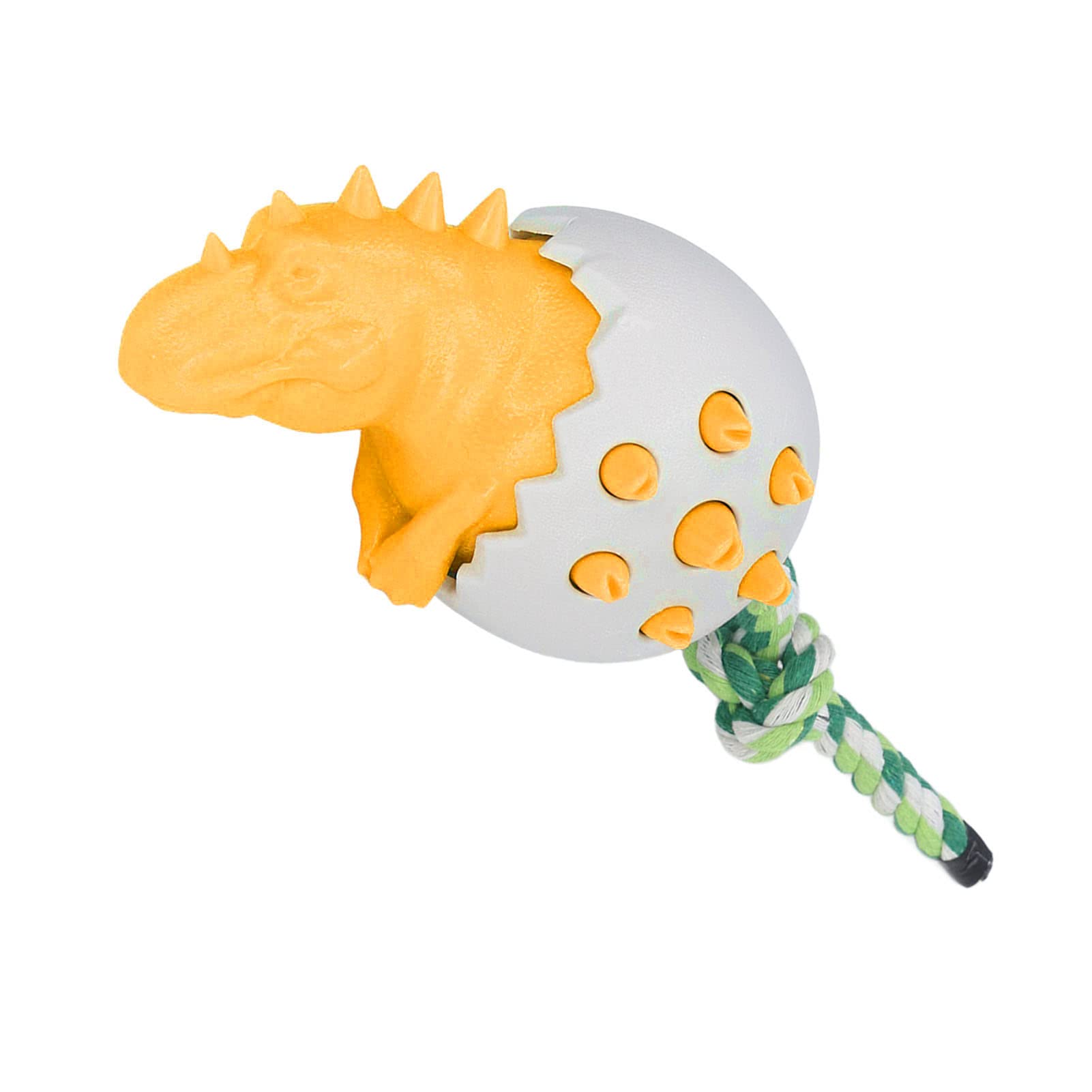 Durable Dinosaur Egg Puppy Chew Toys - Bite-Resistant Cotton Rope Dog Toys for Aggressive Chewers (Orange) - Perfect for Teething Puppies & Interactive Playtime