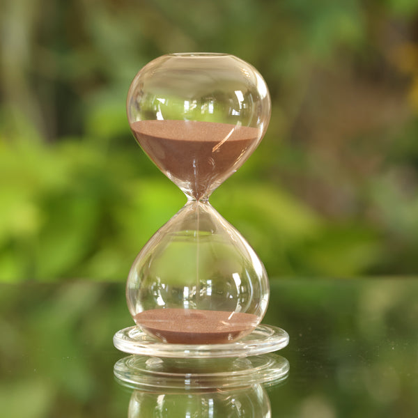 60 Minute Glass Timer with Cocoa Sand - Perfect for Kitchen, Classroom, and Productivity - Hourglass Sand Timer for Cooking, Studying, and Time Management