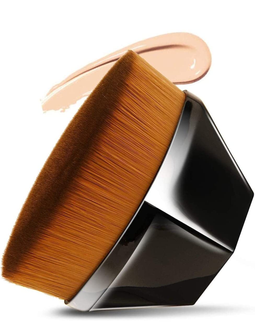Premium Blush Brush for Makeup - Soft Foundation Brush for Liquid, Powder & Cream Blusher - Professional Blending Brush for Flawless Face Makeup Application - Perfect for Daily Use & Special Occasions (Black)