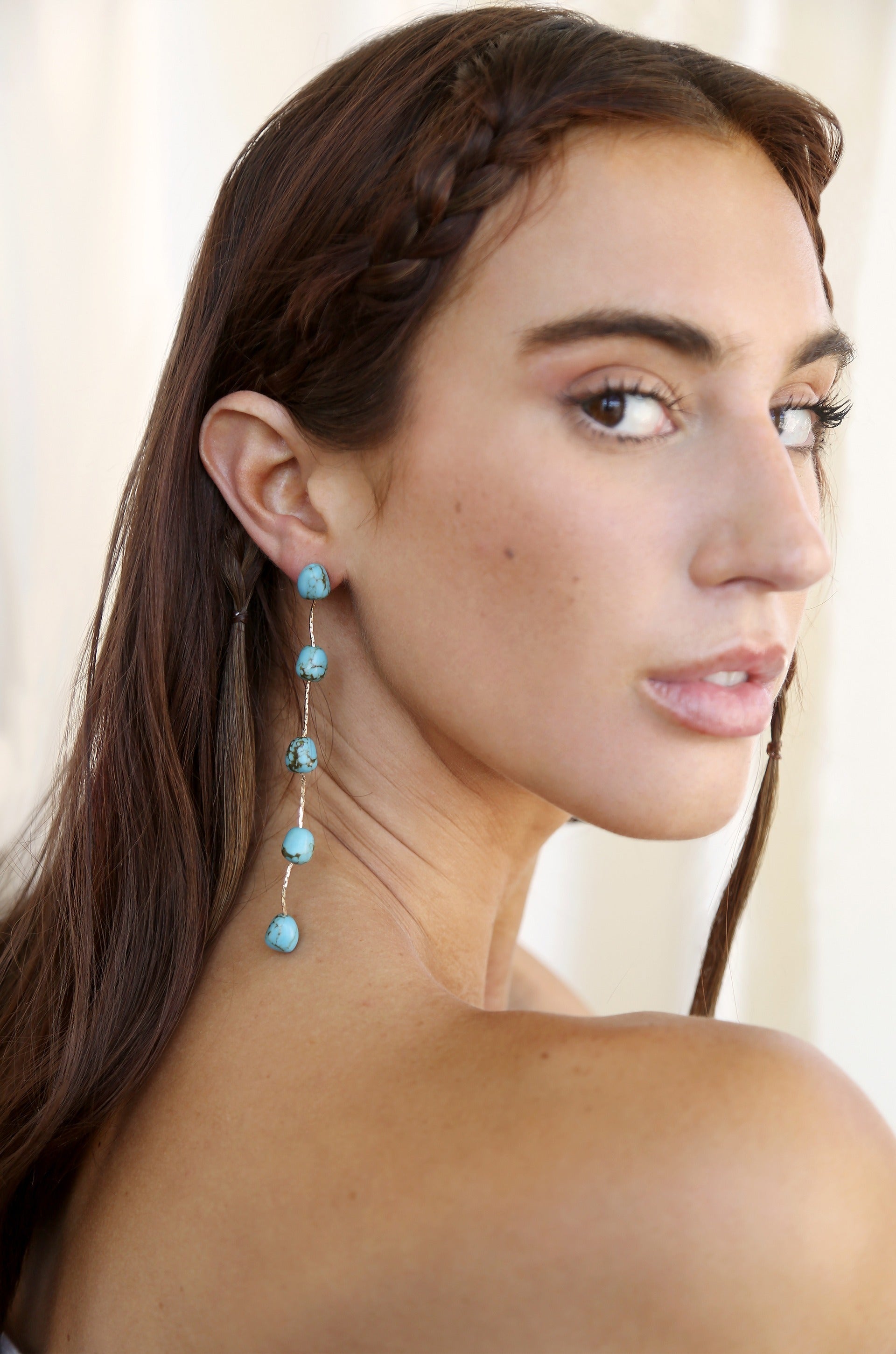 Exquisite Turquoise Drop Earrings for Women - Handmade Dangle Earrings with Gemstone - Perfect for Parties, Weddings & Everyday Wear