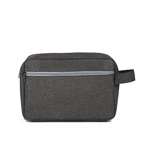 AK Homes - Portable Travel Toiletries Organizer | Waterproof Canvas Cosmetic Bag for Women | Makeup Storage Pouch | Perfect for Camping, Gym & Air Travel | Black