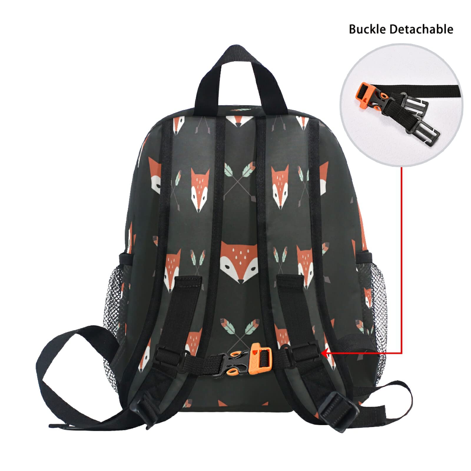 Senya Fox and Arrows Kids Backpack with Adjustable Chest Clip - Lightweight Toddler School Bag for Preschool Boys & Girls - Perfect for Daycare, Kindergarten, and Outdoor Adventures