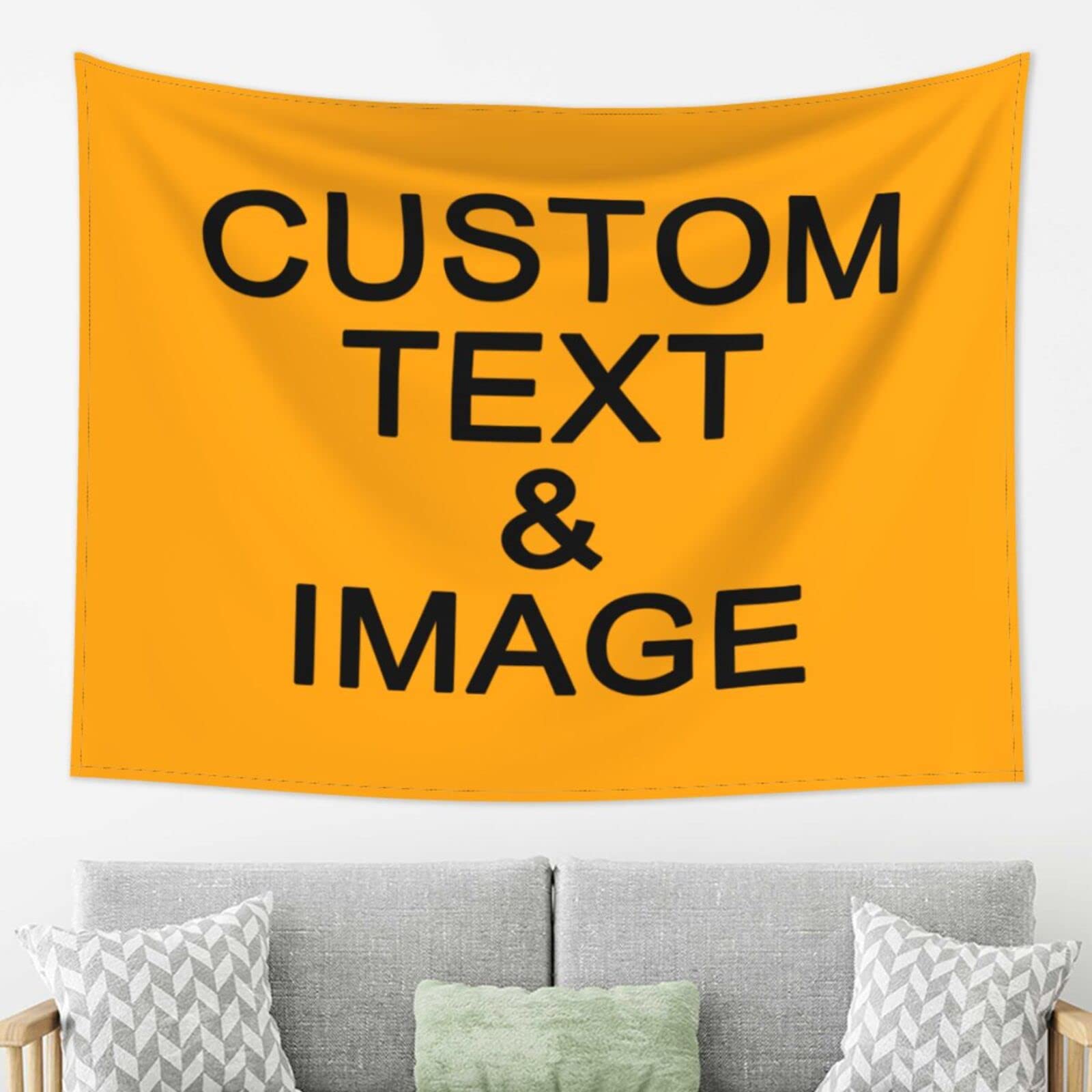 Custom Personalized Funny Tapestry Wall Hanging - 80x60 Inch Unique Gift for Family, Friends, Pets - Perfect for Christmas, Halloween, Birthday, Wedding Decor - Great for Bedroom, Living Room, Dorm Room Aesthetic Decorations