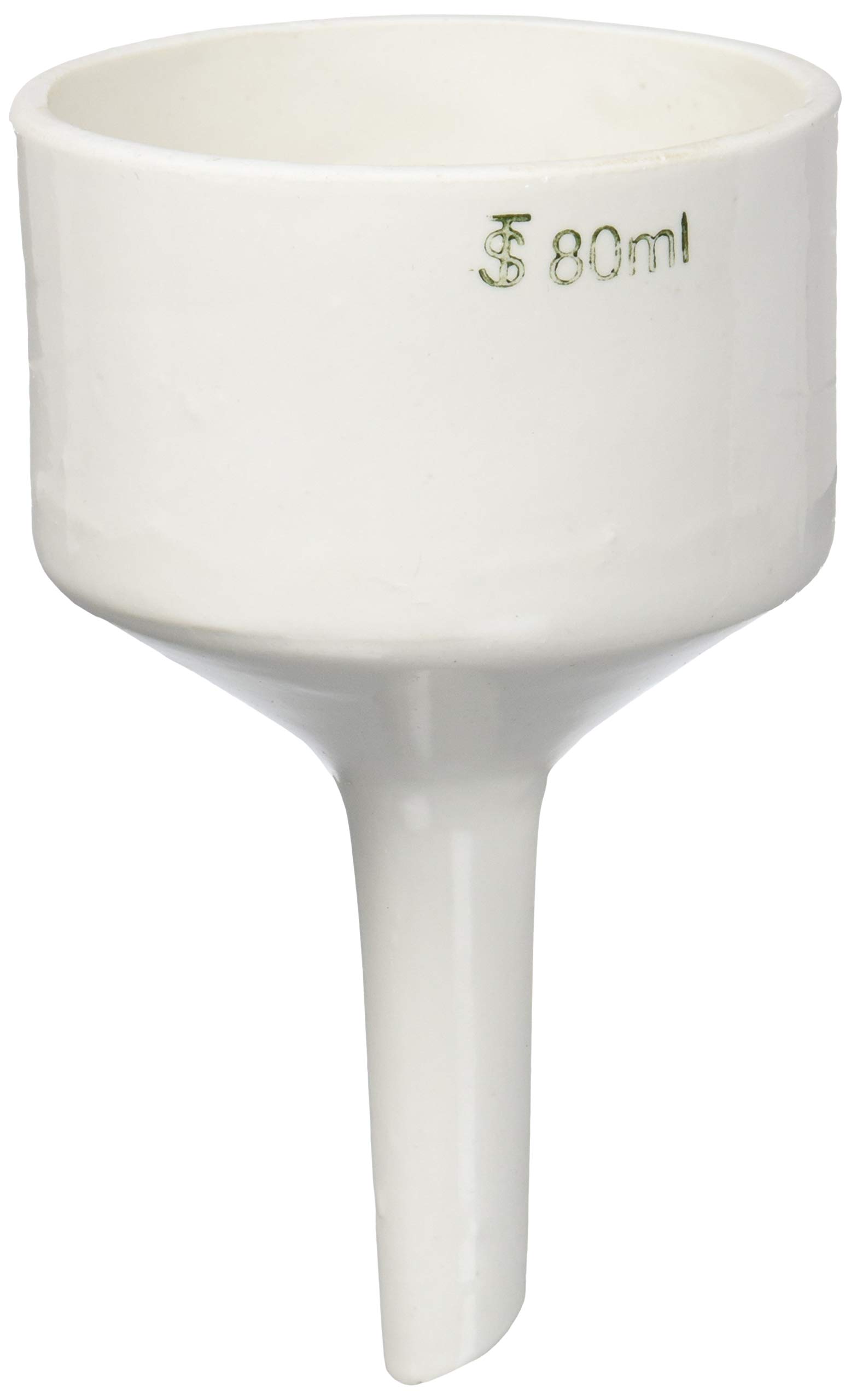 Premium 80mm x 22mm Porcelain Buchner Funnel - Laboratory Grade Filtration Equipment for Chemistry Experiments & Scientific Research