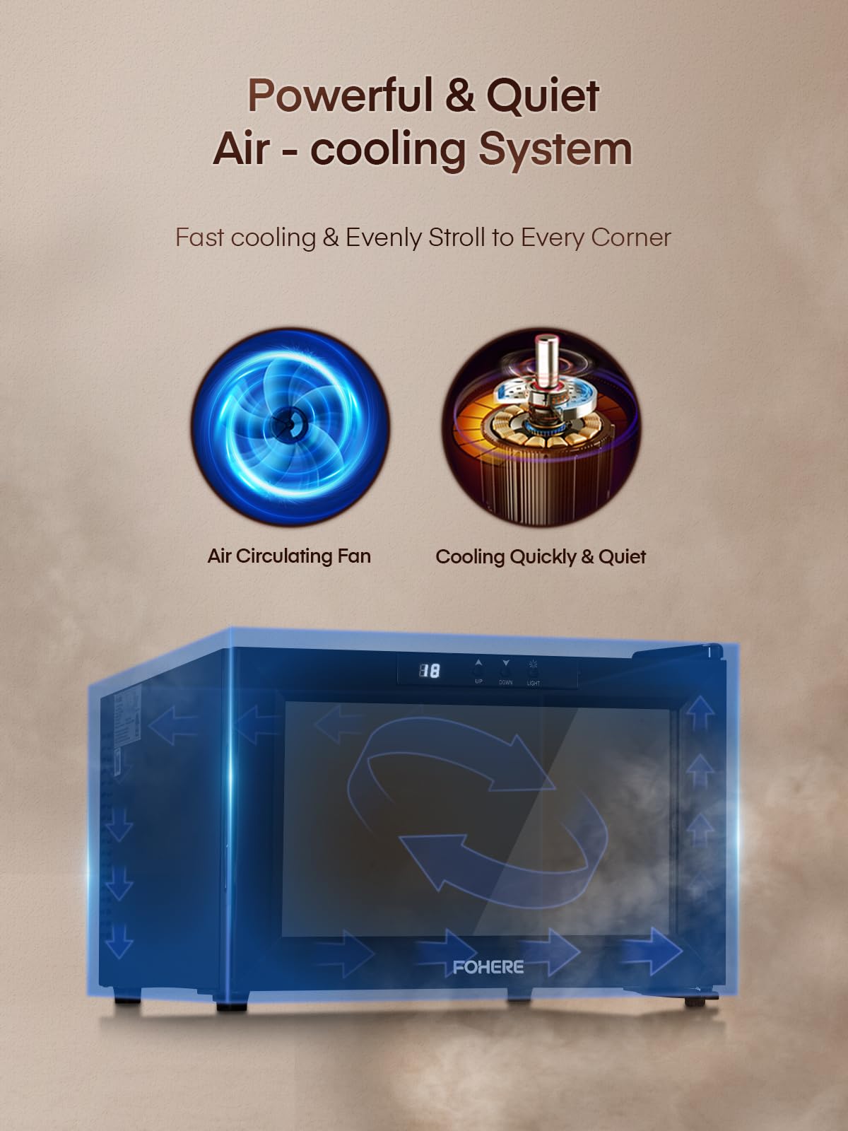 8 Bottle Wine Cooler Refrigerator - Dual Glass Door Wine Fridge with LED Lighting & Digital Temperature Control - Compact Wine Cellar for Home, Office, Bar, Kitchen, Restaurant & Entertainment Spaces