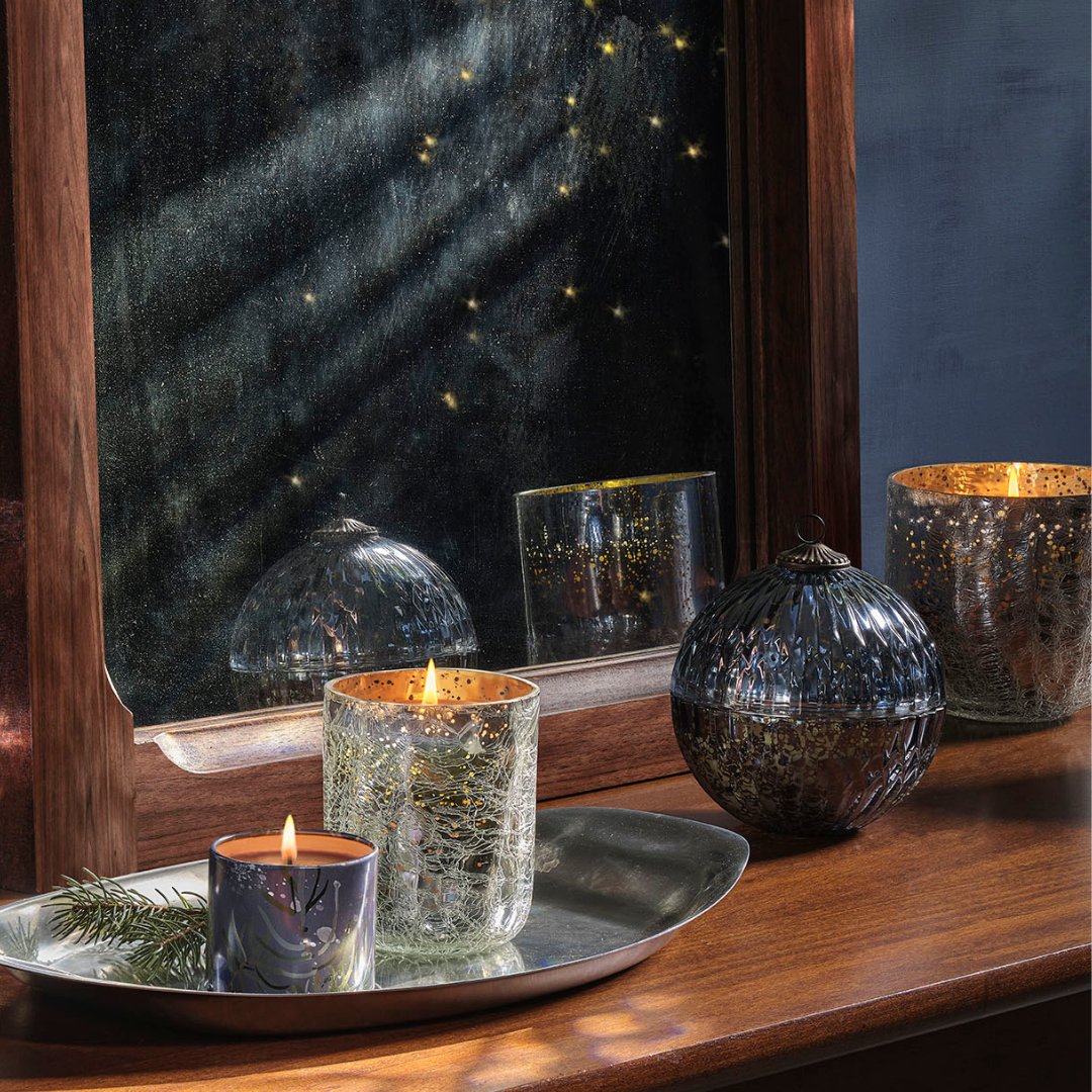 North Sky Mercury Ornament Candle - Elegant Home Decor for Christmas, Weddings & Relaxation - Perfect for Holiday Centerpieces, Romantic Ambiance & Aromatherapy