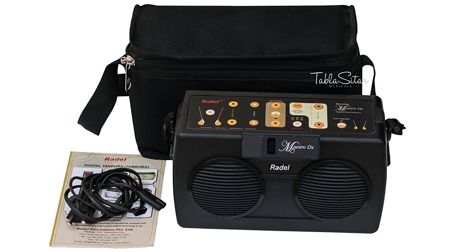 RADEL Saarang Maestro Dx Electronic Tanpura - Digital Tanpura Box with Bag, Power Cord & Manual - Professional DJ Sound Machine & Tanpura Sampler for Indian Classical Music Practice & Performances