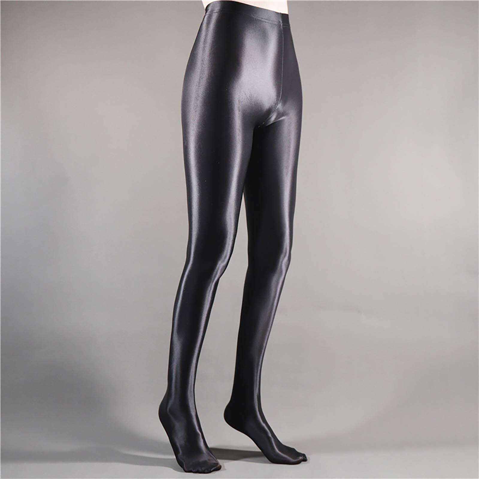 Shiny Women's Glossy Pantyhose Tights - Sheer Shimmery Hold-Up Stockings with Reinforced Toe for Evening Wear & Special Occasions