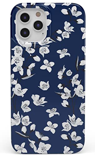 Navy Cherry Blossom Floral