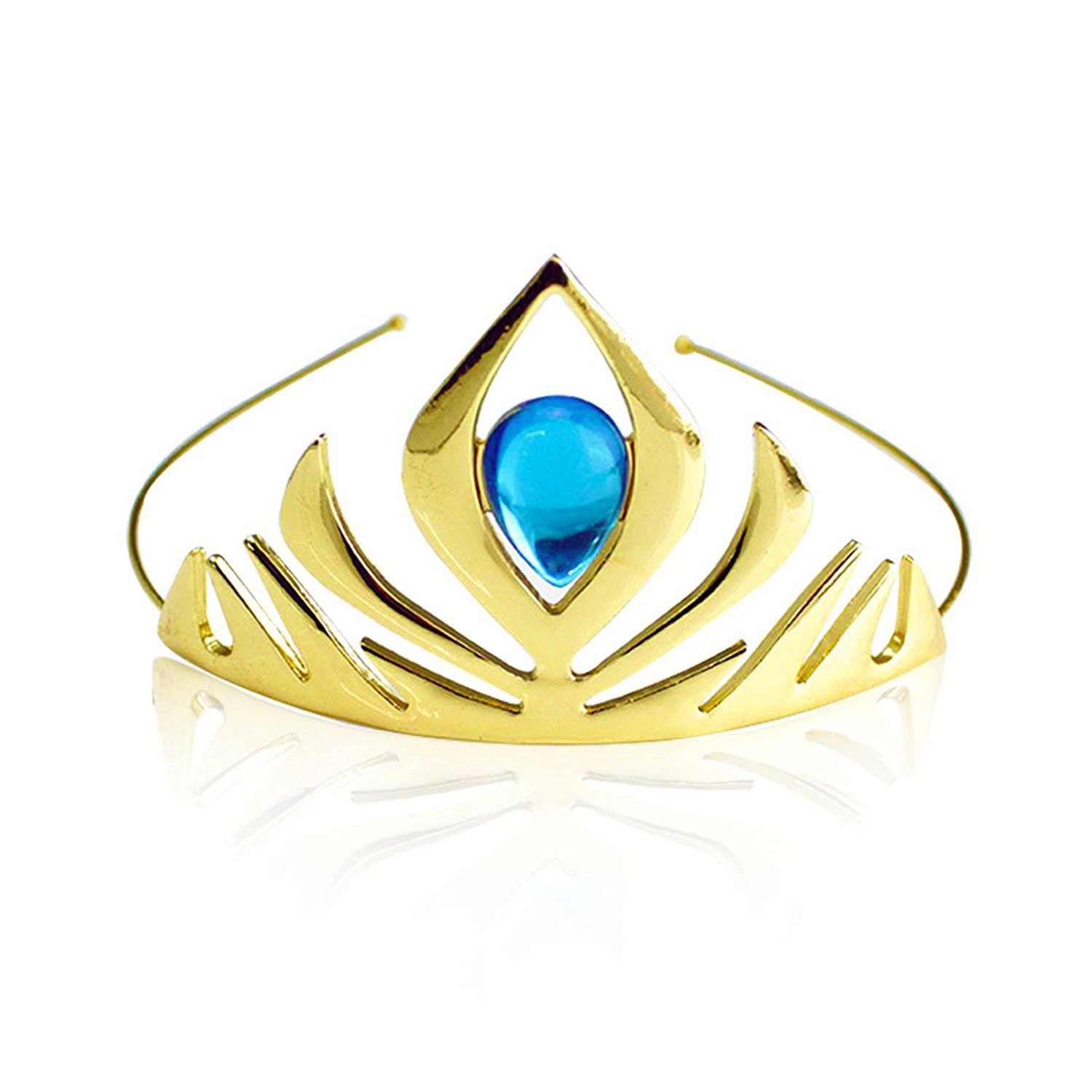 Kuzhi Princess Queen Elsa Coronation Crown (Gold) - Disney Frozen Inspired Tiara for Kids Dress Up, Birthday Parties & Cosplay