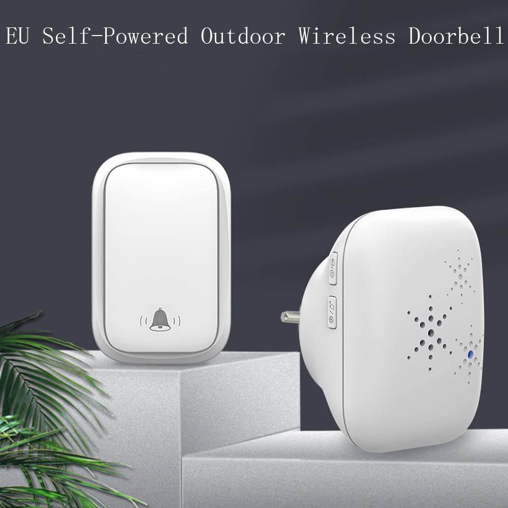 150M Long Range Wireless Doorbell with 38 Melodies, 433.92MHz Frequency, IP44 Weatherproof - Perfect for Home, Classroom, Office & Outdoor Use (Black)
