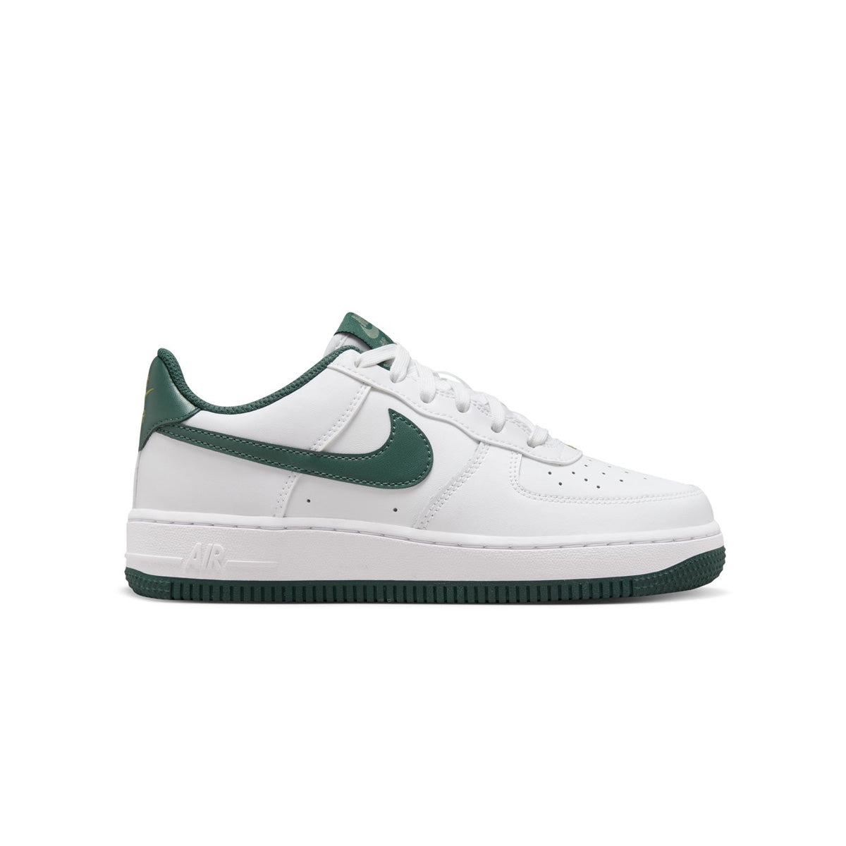 Nike Kids Air Force 1 'White Green' Sneakers - Comfortable Basketball Shoes for Boys & Girls - Perfect for School, Sports & Casual Wear