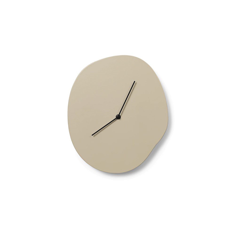 FERM LIVING Melt Wall Clock in Cashmere - Minimalist Modern Home Decor for Living Room, Bedroom & Office