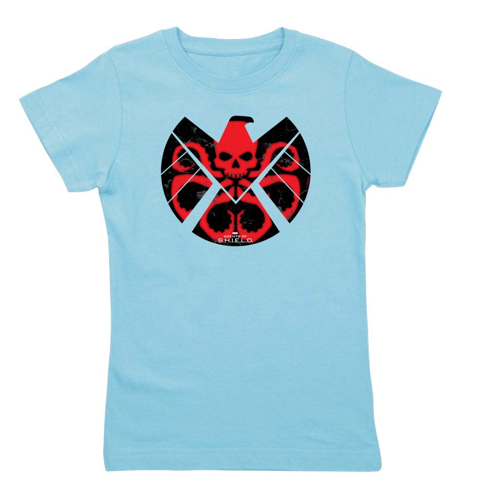 Official S.H.I.E.L.D. Hydra Girls Slim Fit T-Shirt | Marvel Superhero Graphic Tee | Perfect for Cosplay, Comic Con & Everyday Wear
