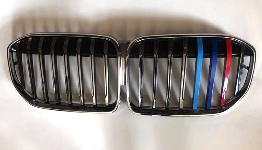 BMW G11 7 Series LCI (2020+) M Style Colored Grille Insert Trims with 8 Beam Design - Upgrade Your Front Grill for Enhanced Style & Sporty Look | Perfect for Car Enthusiasts & Custom Modifications