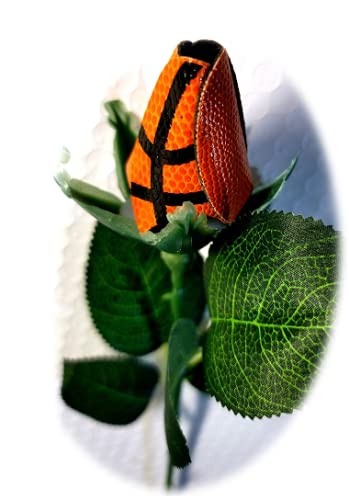 Sport Roses for Baseball, Softball, Basketball, Volleyball & Soccer - Perfect for Game Day Decorations, Team Spirit & Fan Gifts (1 Rose)