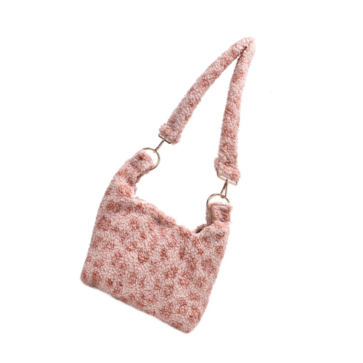 VALICLUD Leopard Print Plush Shoulder Bag for Women - Soft Faux Fur Crossbody Purse with Adjustable Strap, Fashionable Handbag for Girls & Teens | Perfect for Casual Outings, Shopping, Travel & Daily Use