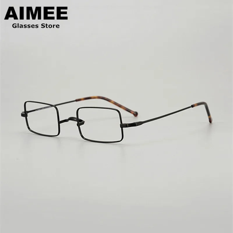 Stylish Aimee Unisex Full Rim Small Square Titanium Eyeglasses Frame 88083 - Lightweight & Durable for Work, Reading & Everyday Wear